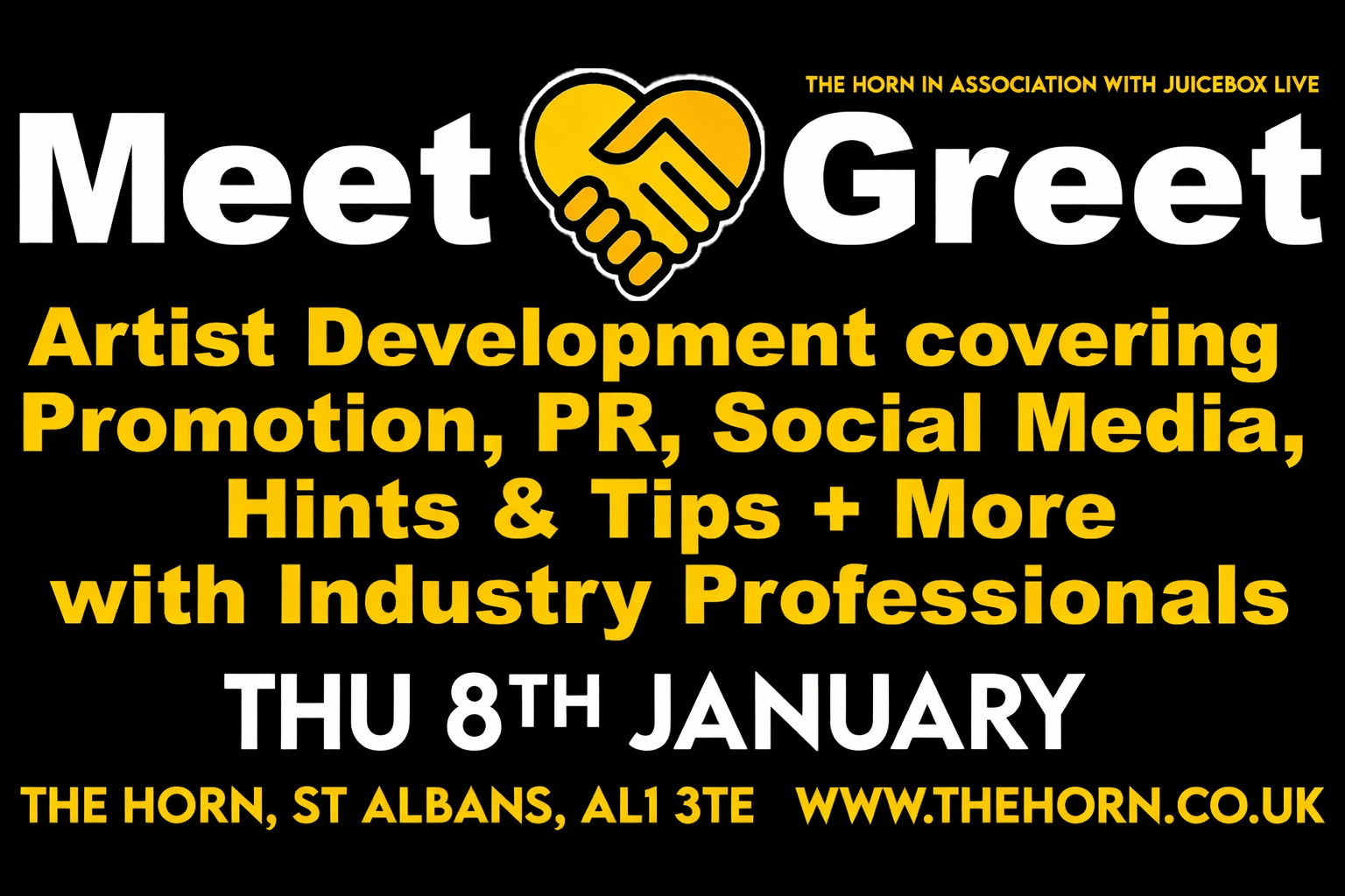 Artist Development &amp; Pre-Management Session &amp; Networking Event (FREE ENTRY)