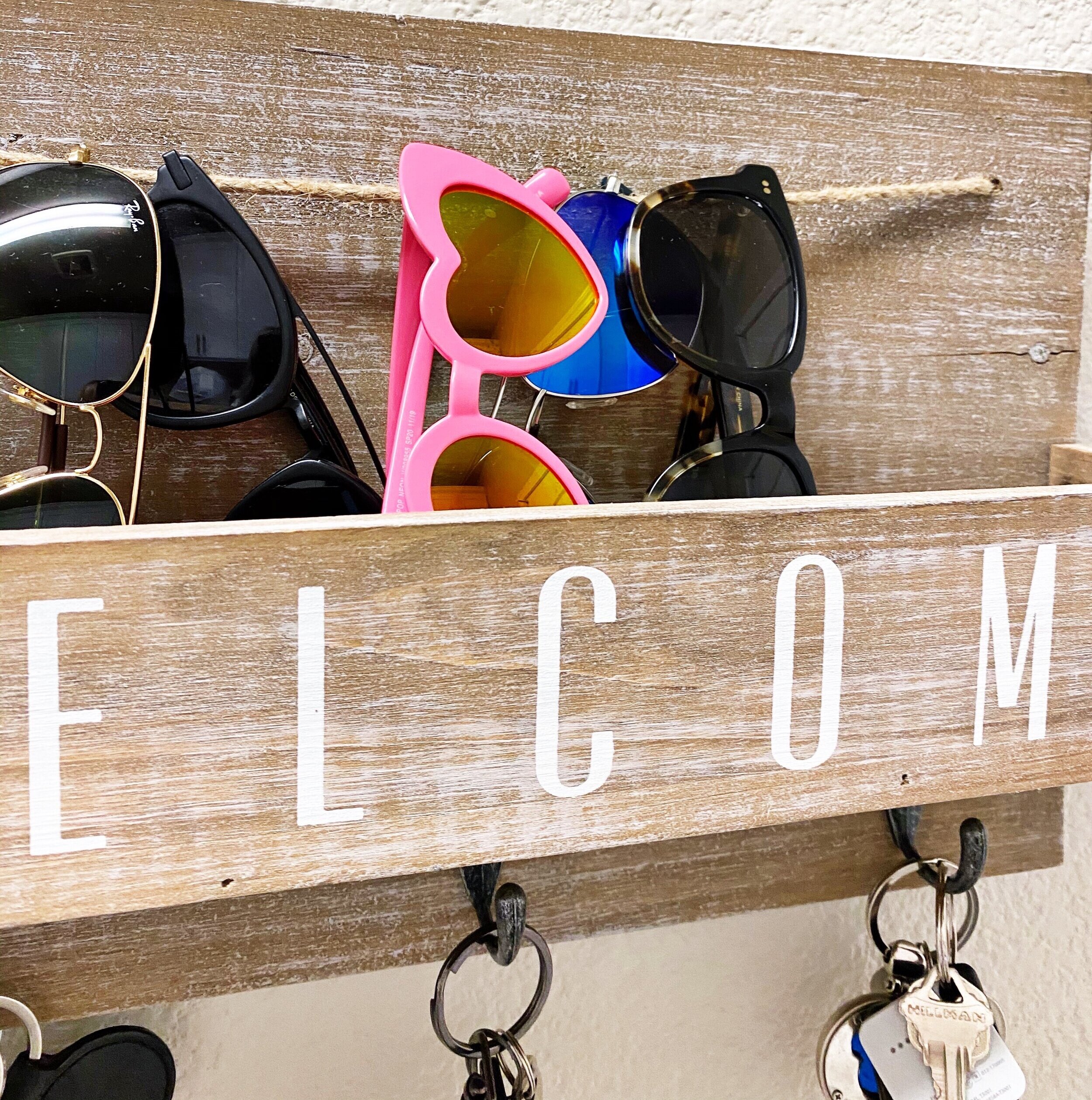 Renter Friendly DIY Sunglasses Holder for End of Summer Storage