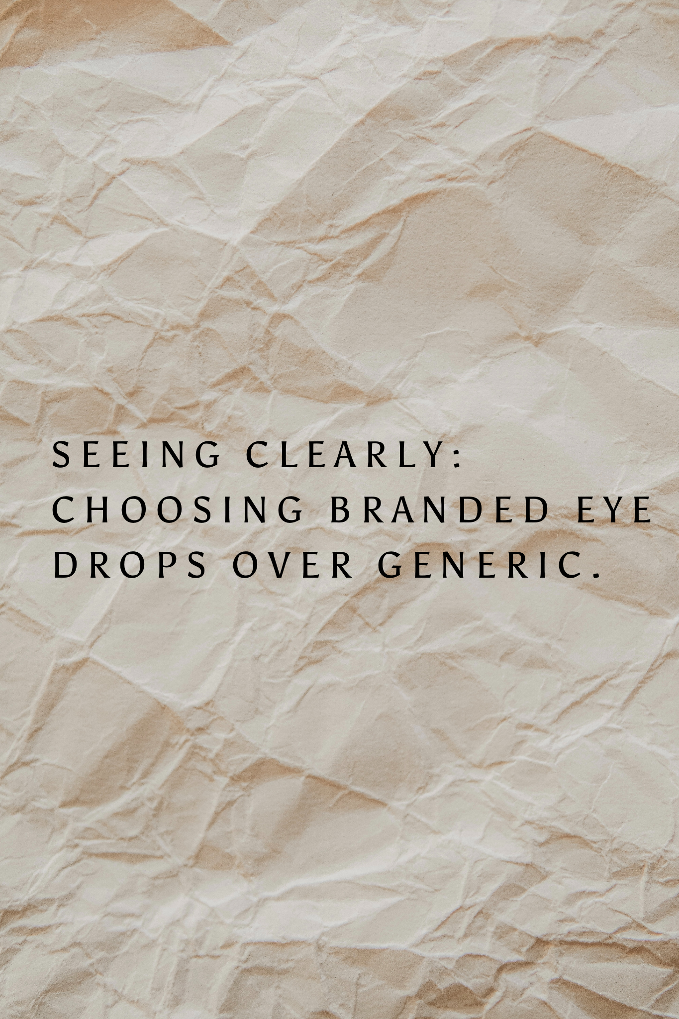 Seeing clearly: choosing branded eye drops over generic