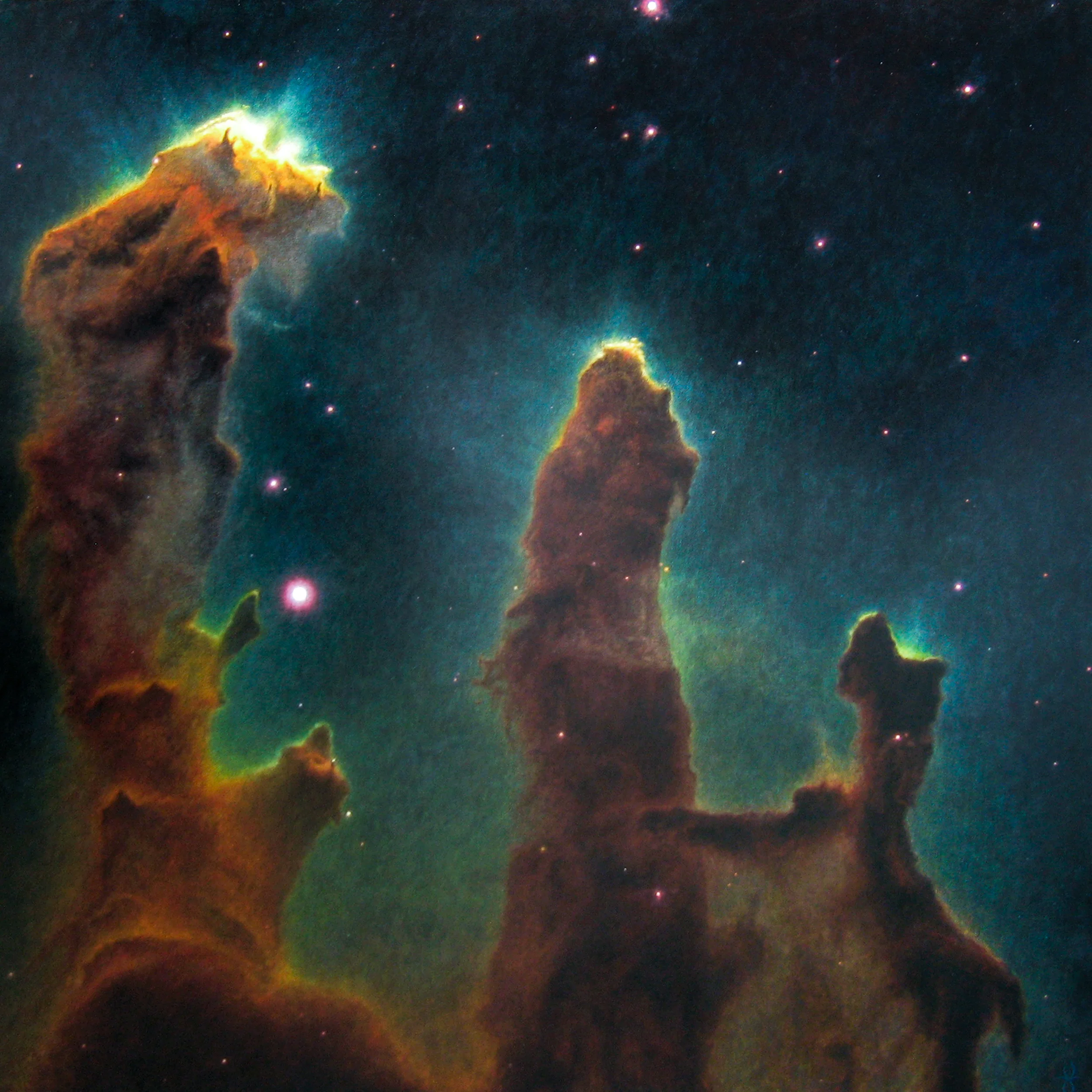 Eagle Nebula(Pillars of Creation) 60x60" acrylic/canvas