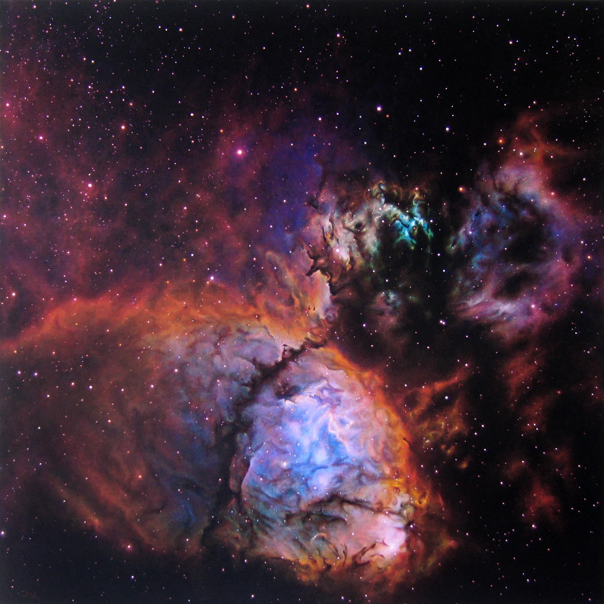 Heart Nebula 54x54" acrylic/canvas