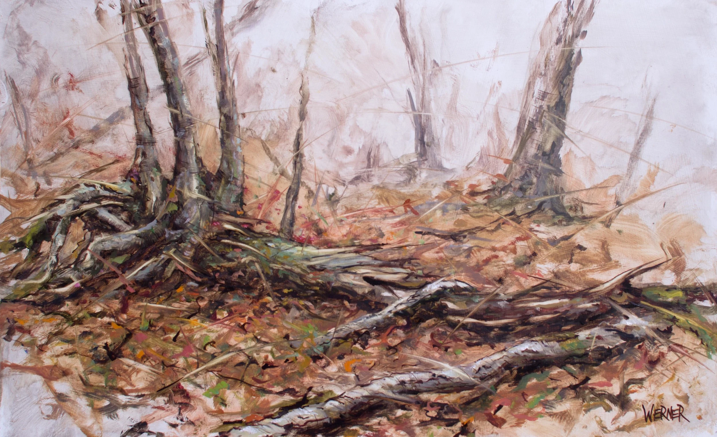White and Yellow Birch 11.7.15 16/26" oil/panel