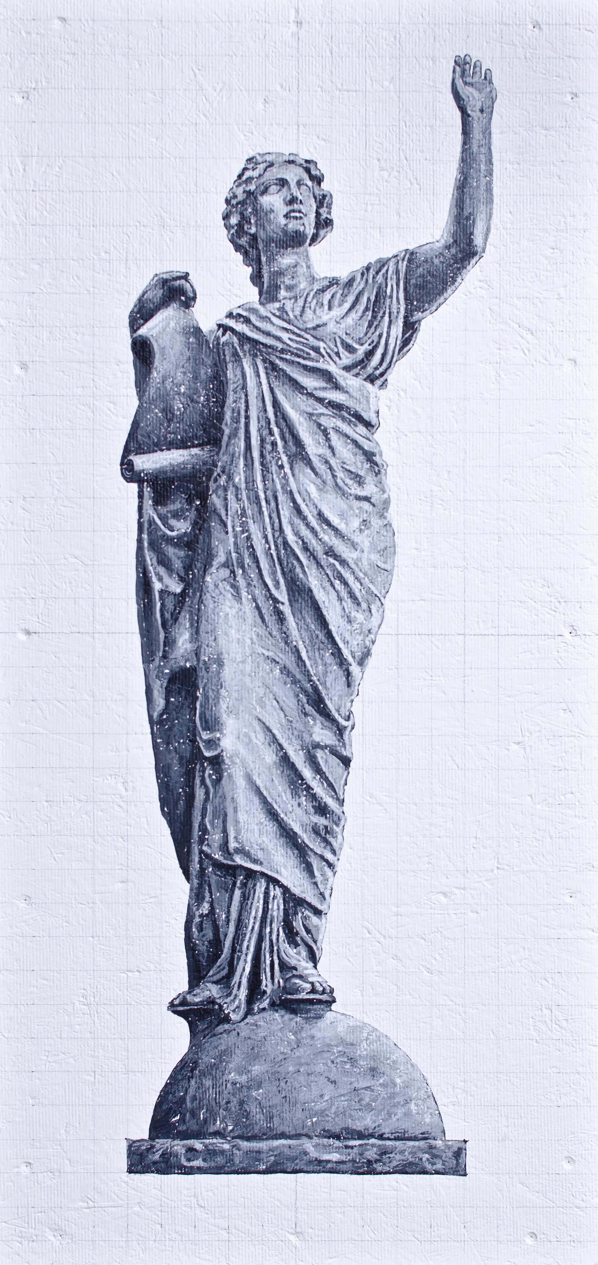 Education/Law - She raises her arm to proclaim the laws inscribed on the scroll she holds in her left hand - 18/36"