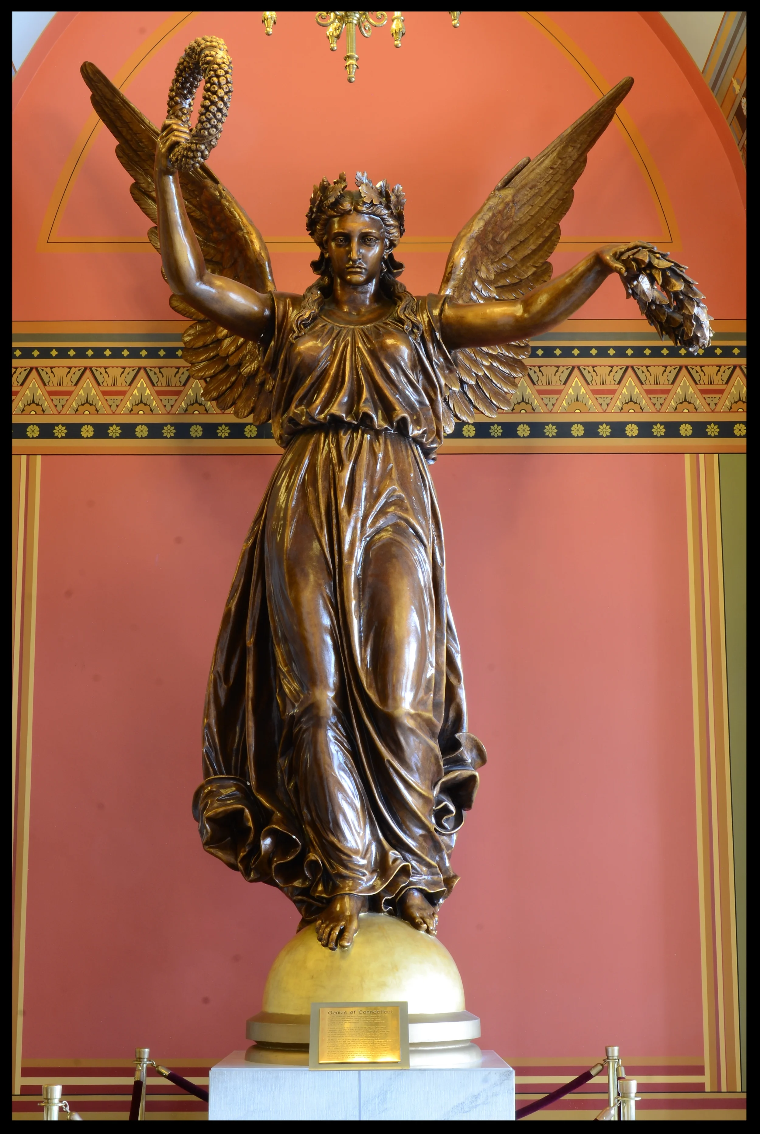 Genius of Connecticut - Bronze located on the main floor of Capitol building