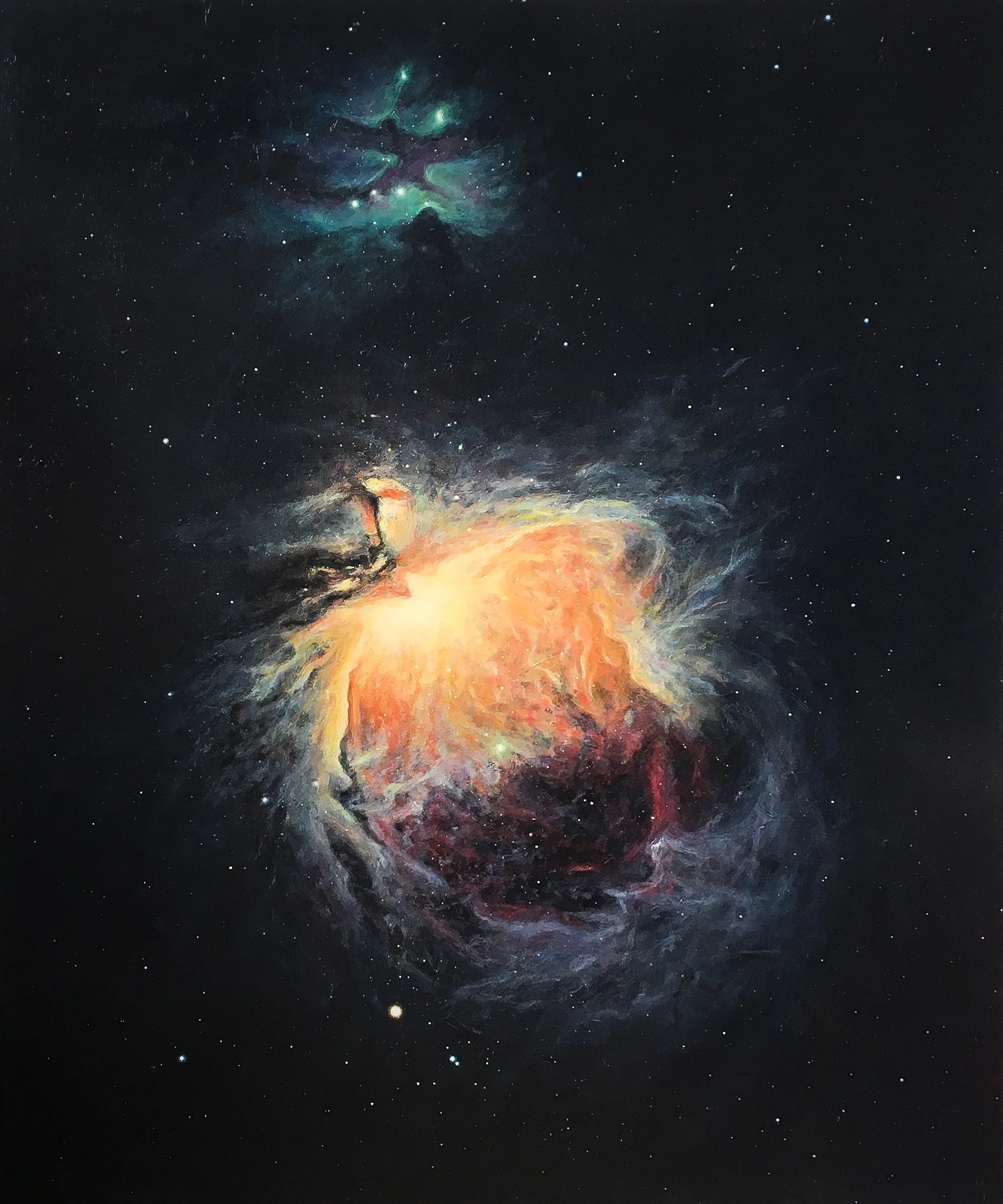Orion Nebula 72/62" acrylic/canvas