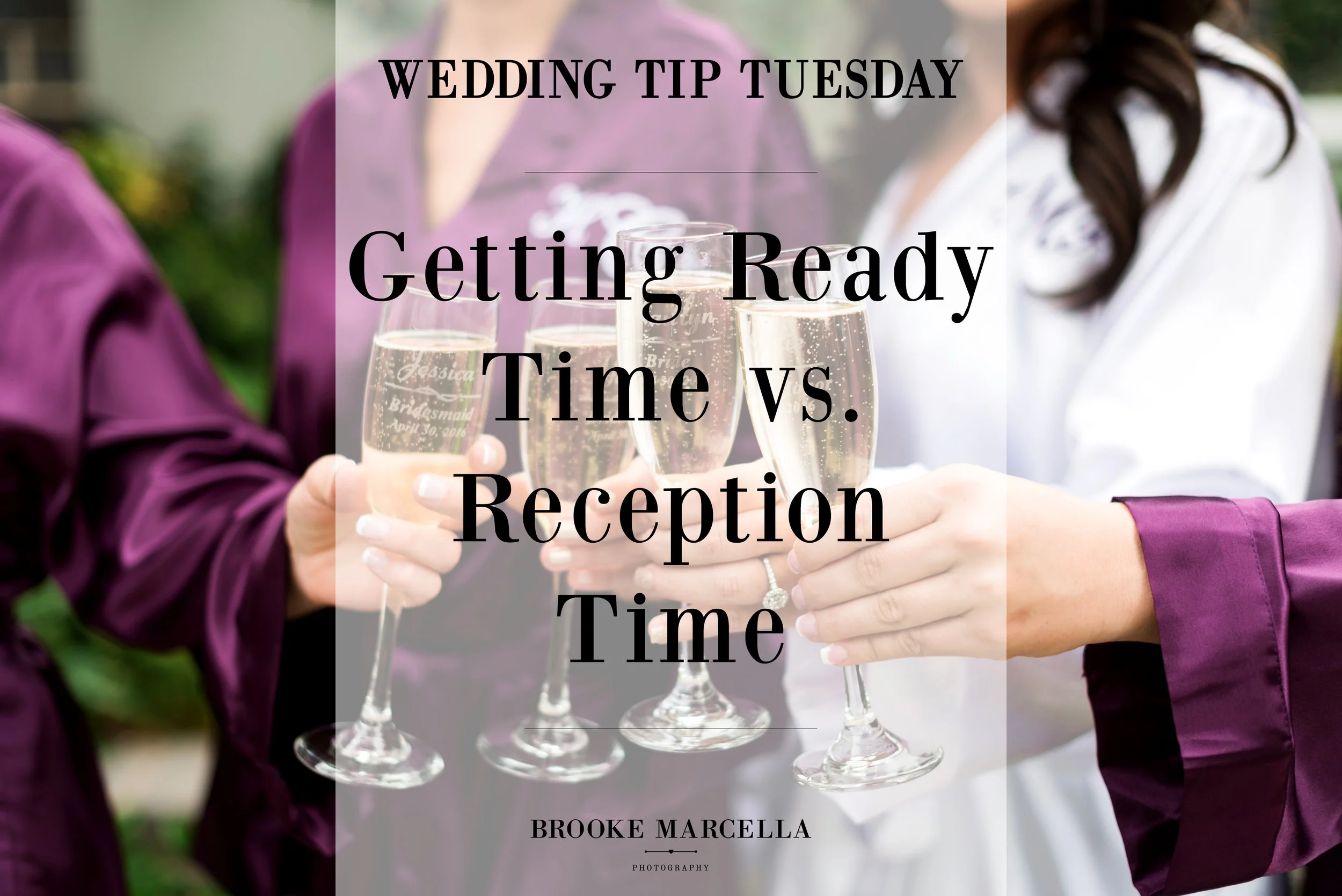 Prep vs. Reception wedding timeline