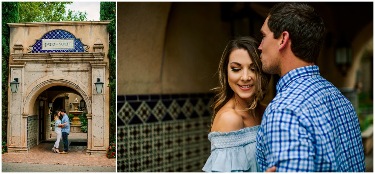  Summer Sedona Engagement Photos at Tlaquepaque and Oak Creek Canyon. 