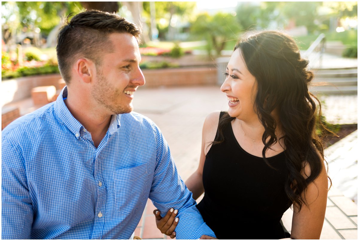  Fun and Colorful Engagement Photos at Scottsdale Civic Center in Scottsdale, Arizona with Minto Be Bride Blogger, Valerie Garcia. 
