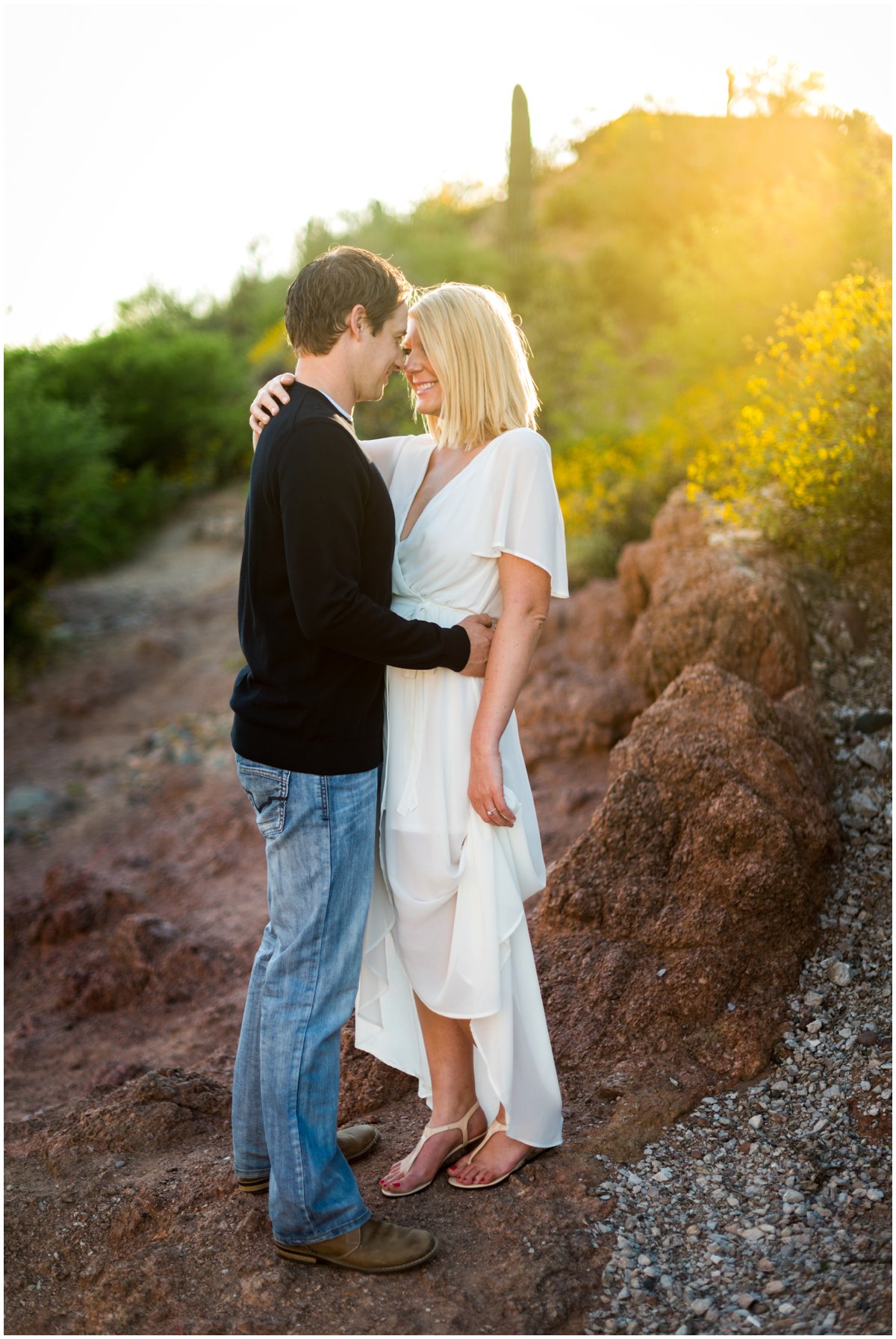  Sunset Salt River Engagement Photos in the Arizona Desert by Saguaro Lake. 