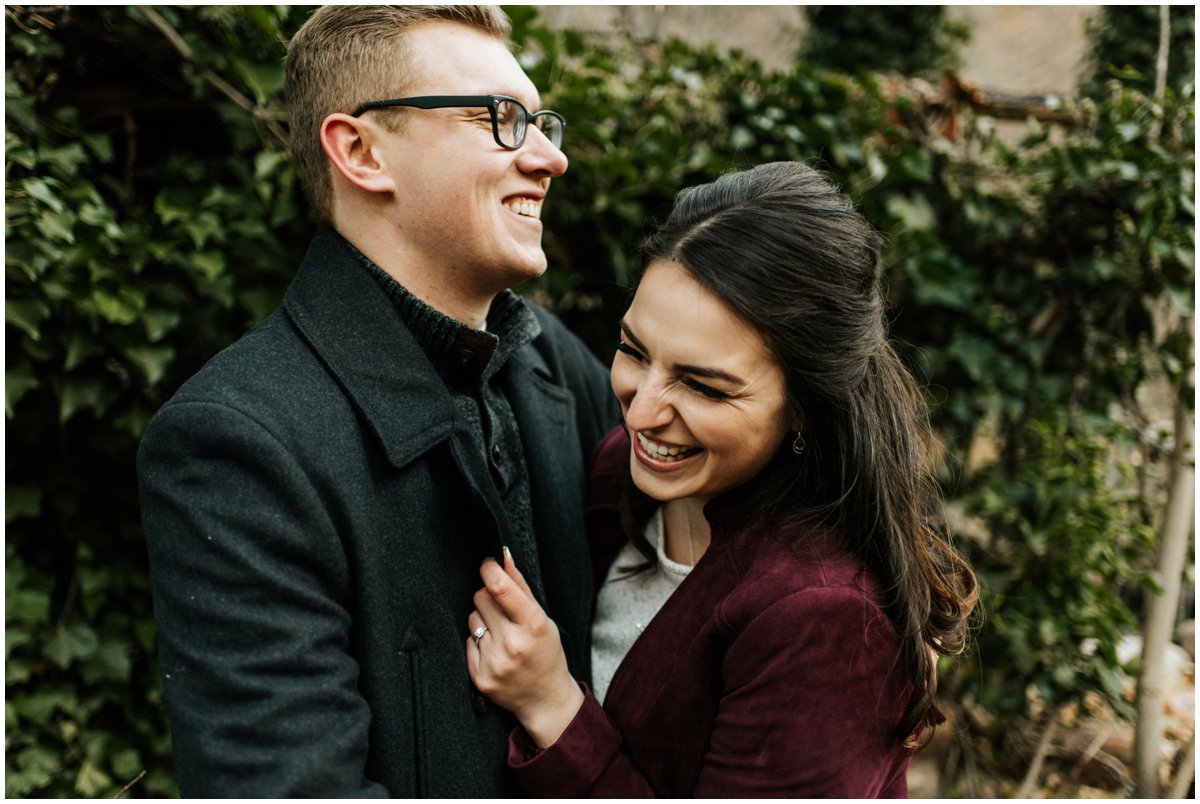 Fun Engagement Photos in Sedona, Arizona during Winter.