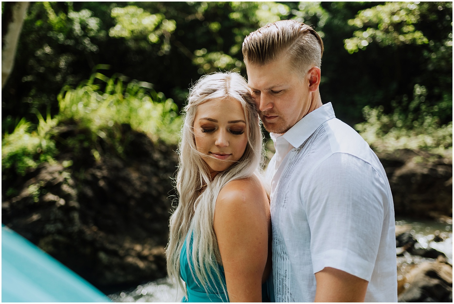 Epic Engagement Photos with a Waterfall in Hawaii