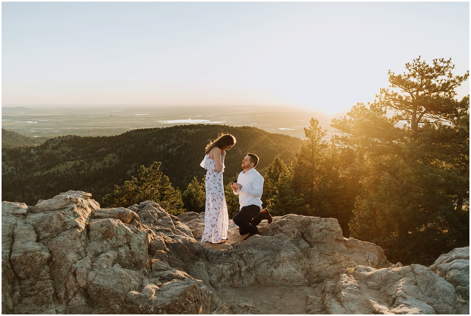 Surprise Sunrise Mountain Proposal in Boulder, Colorado