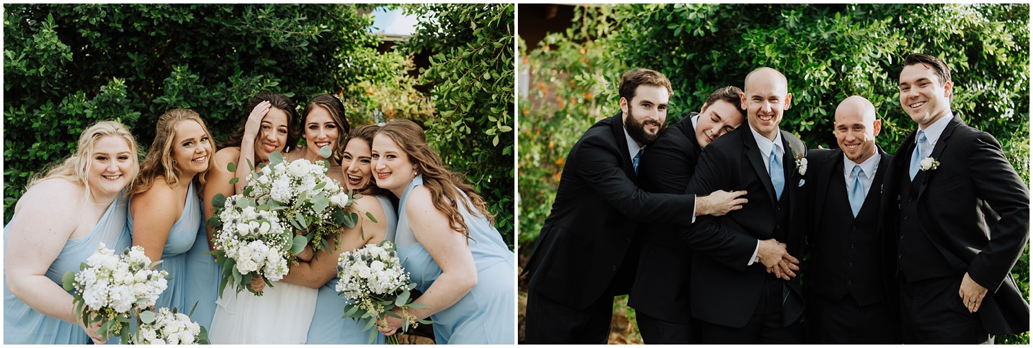 Fun Wedding Party Portraits on the Wedding Day