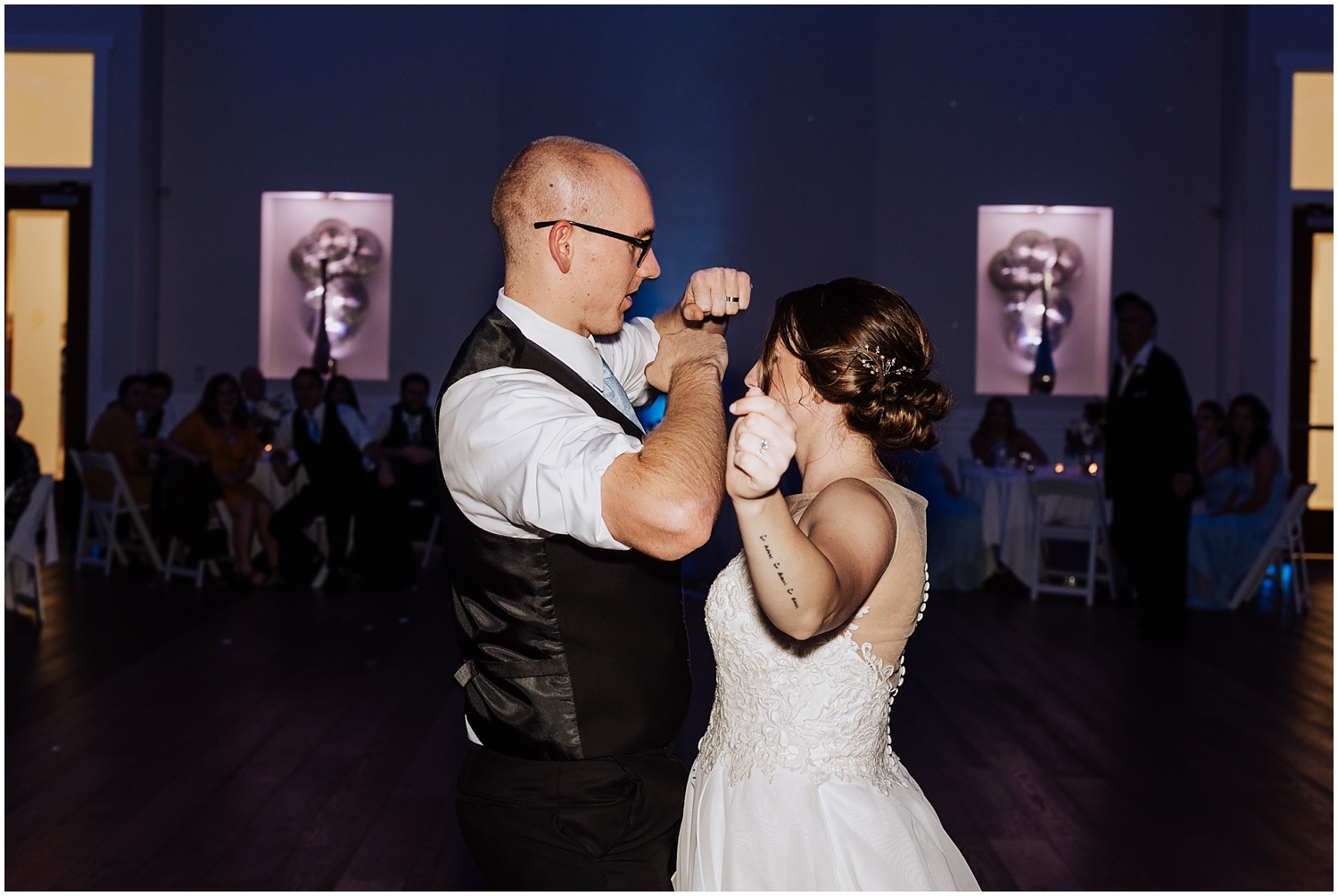 Bride and Groom Dance off During Reception