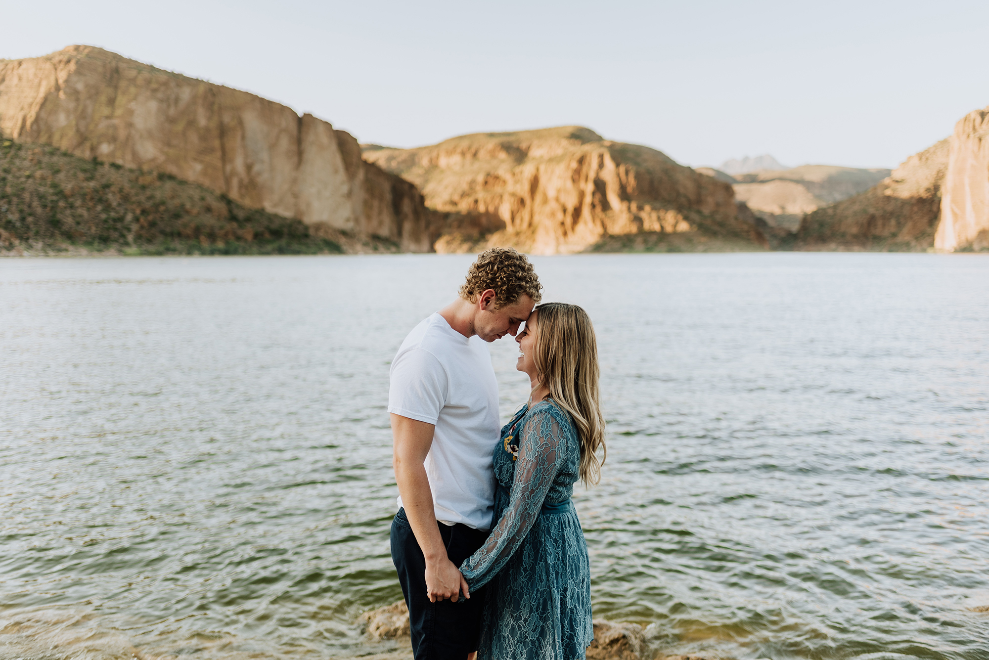 Engagement photo inspiration at Canyon Lake in Arizona.