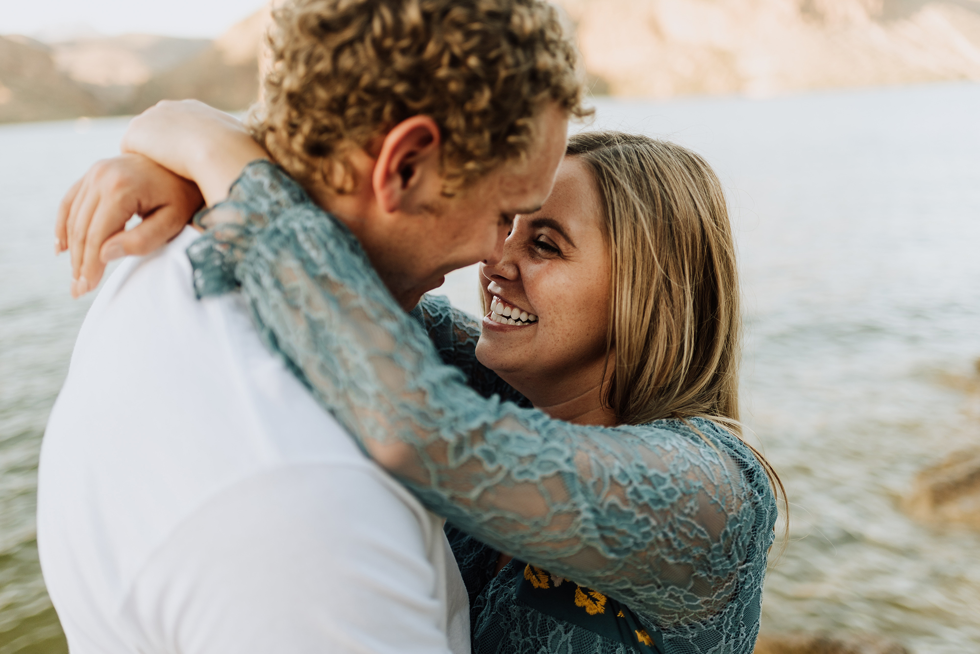 Engagement photo inspiration at Canyon Lake in Arizona.