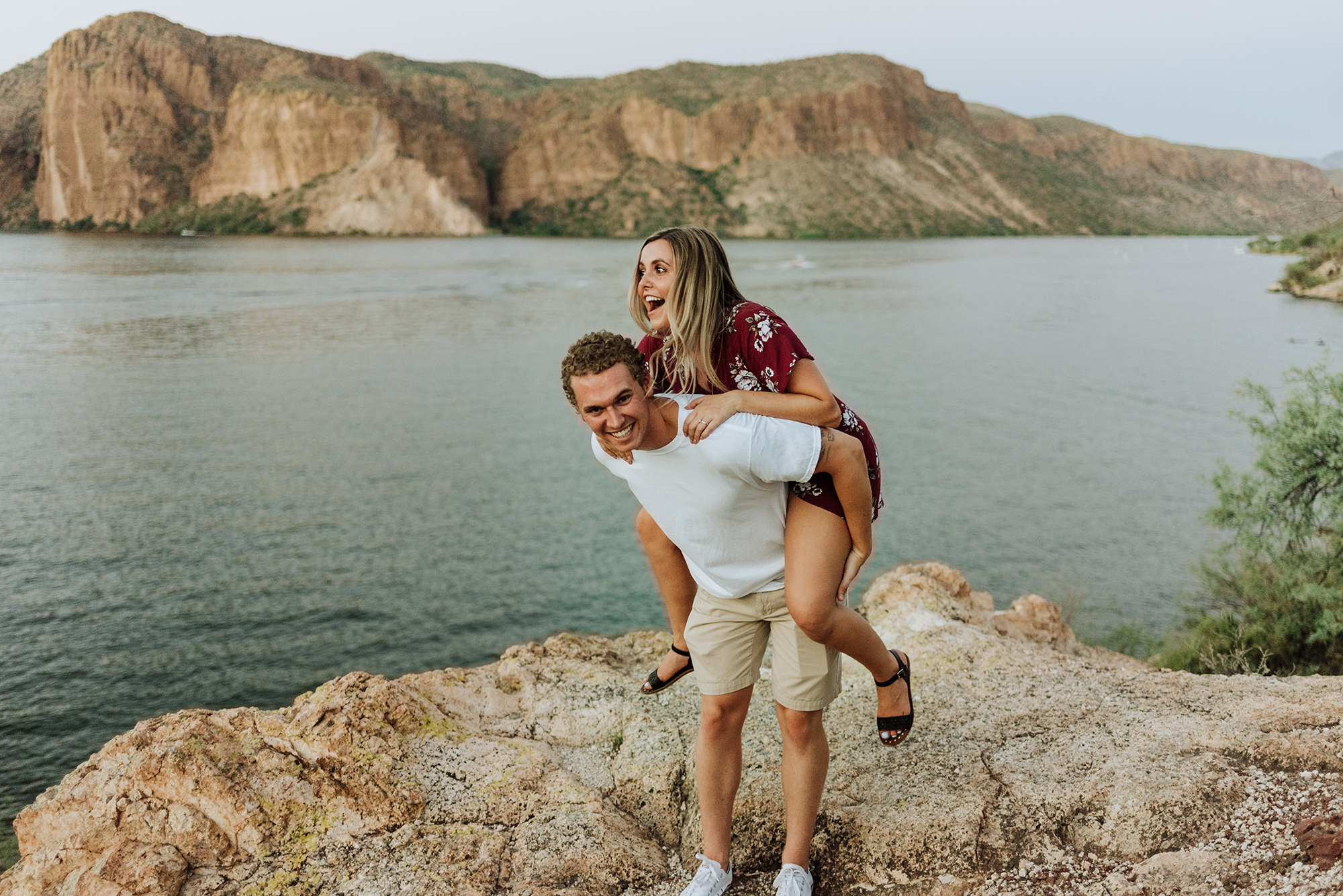 Engagement photo inspiration at Canyon Lake in Arizona.