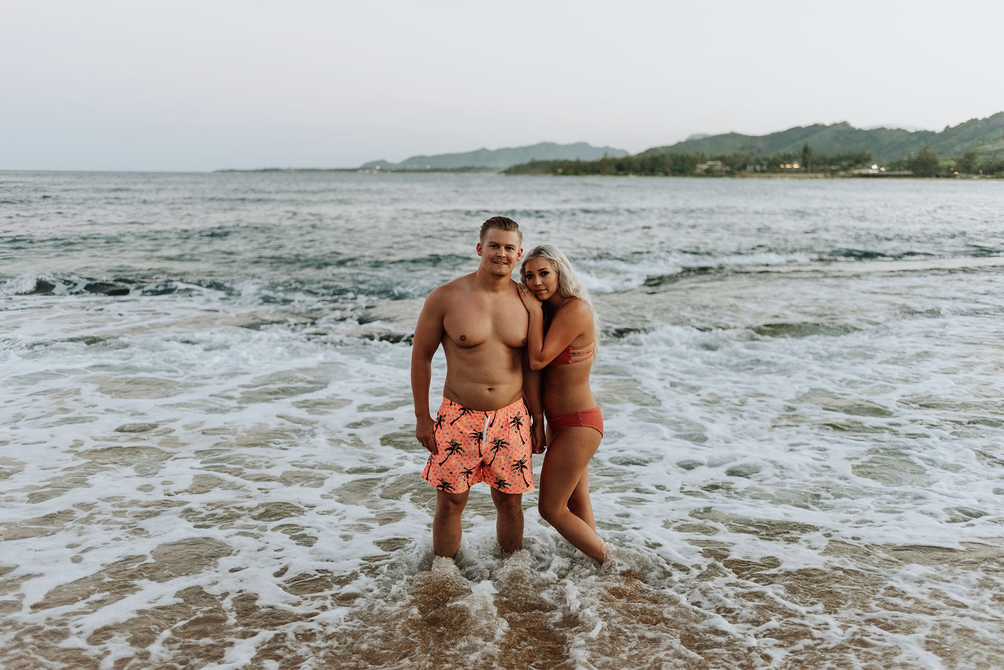 Beach Engagement Photos in the Ocean