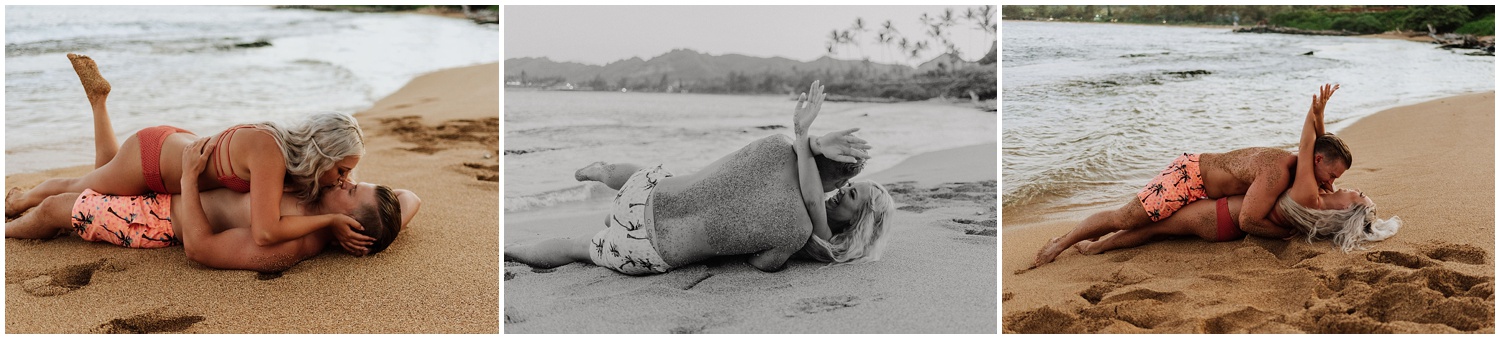 Beach Engagement Photos in the Ocean