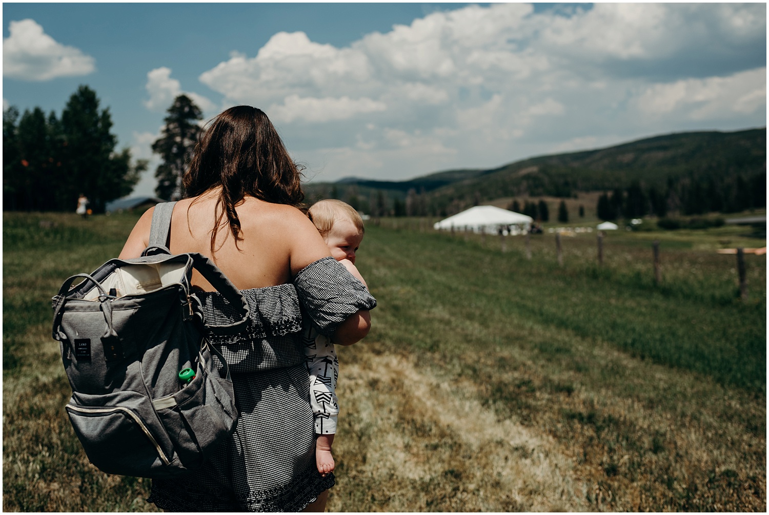 Outdoor wedding in Steamboat, Colorado documented with photojournalism