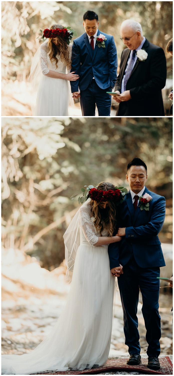 Intimate Wedding Ceremony at the Rocky Mountain National Park in Colorado.