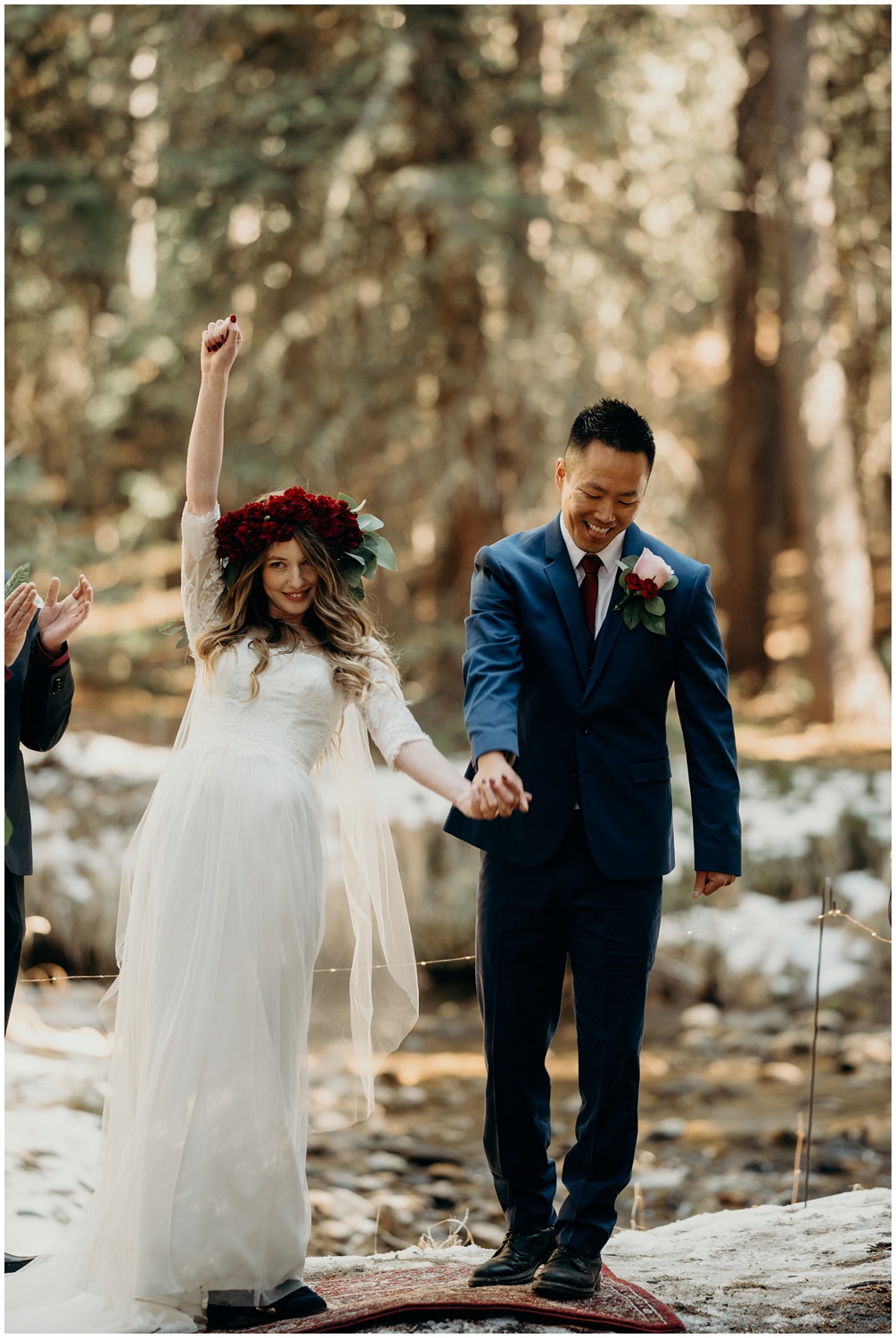 Intimate Wedding Ceremony at the Rocky Mountain National Park in Colorado.