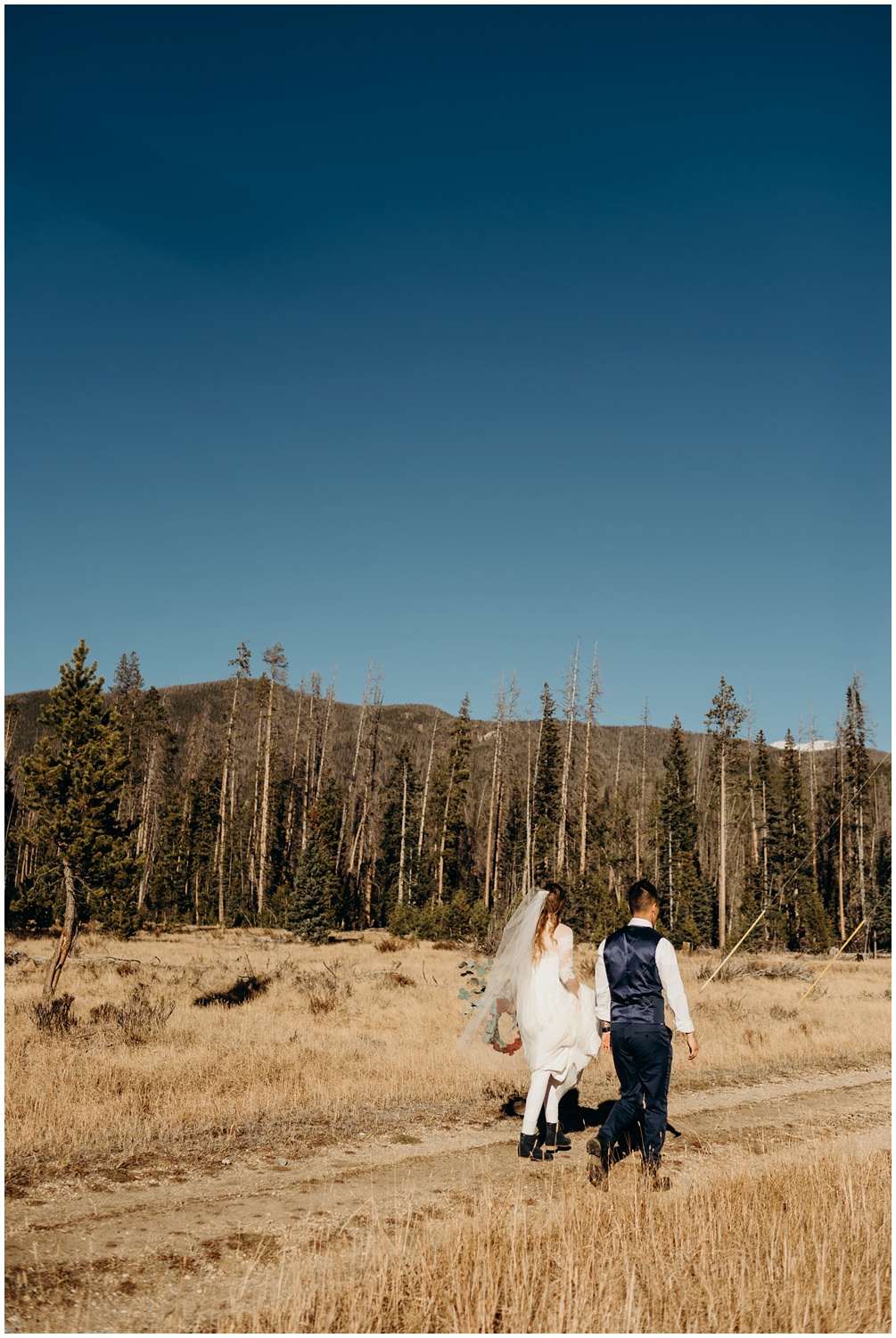 Intimate Wedding Ceremony at the Rocky Mountain National Park in Colorado.