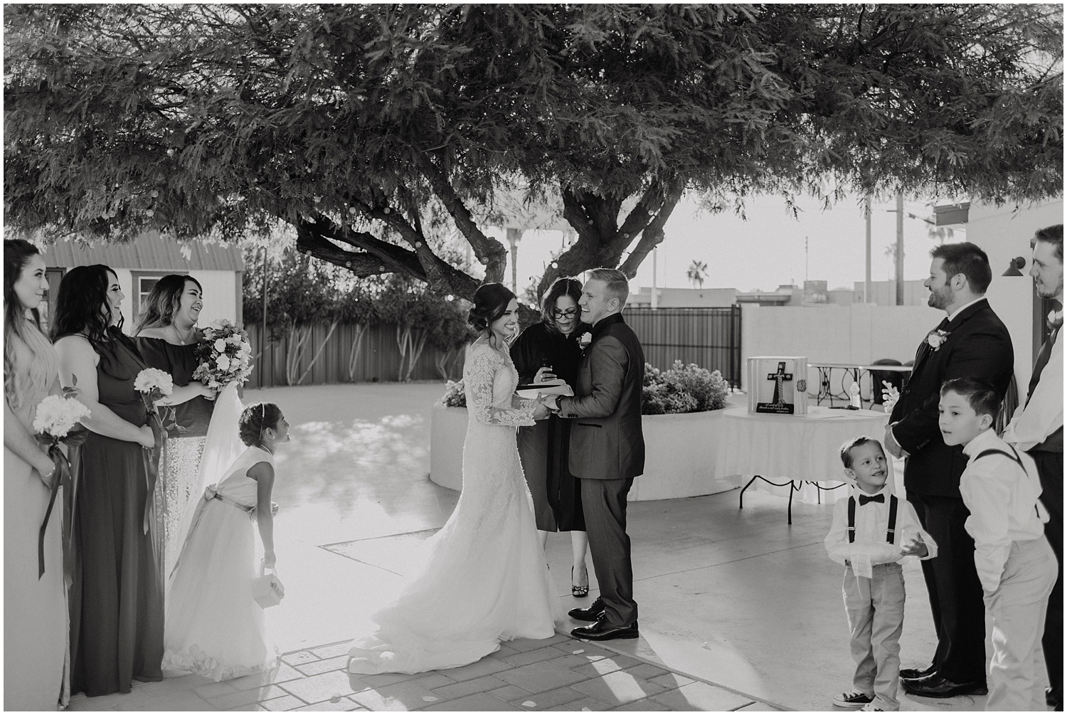 Wedding in Casa Grande, Arizona documented with photojournalism. 