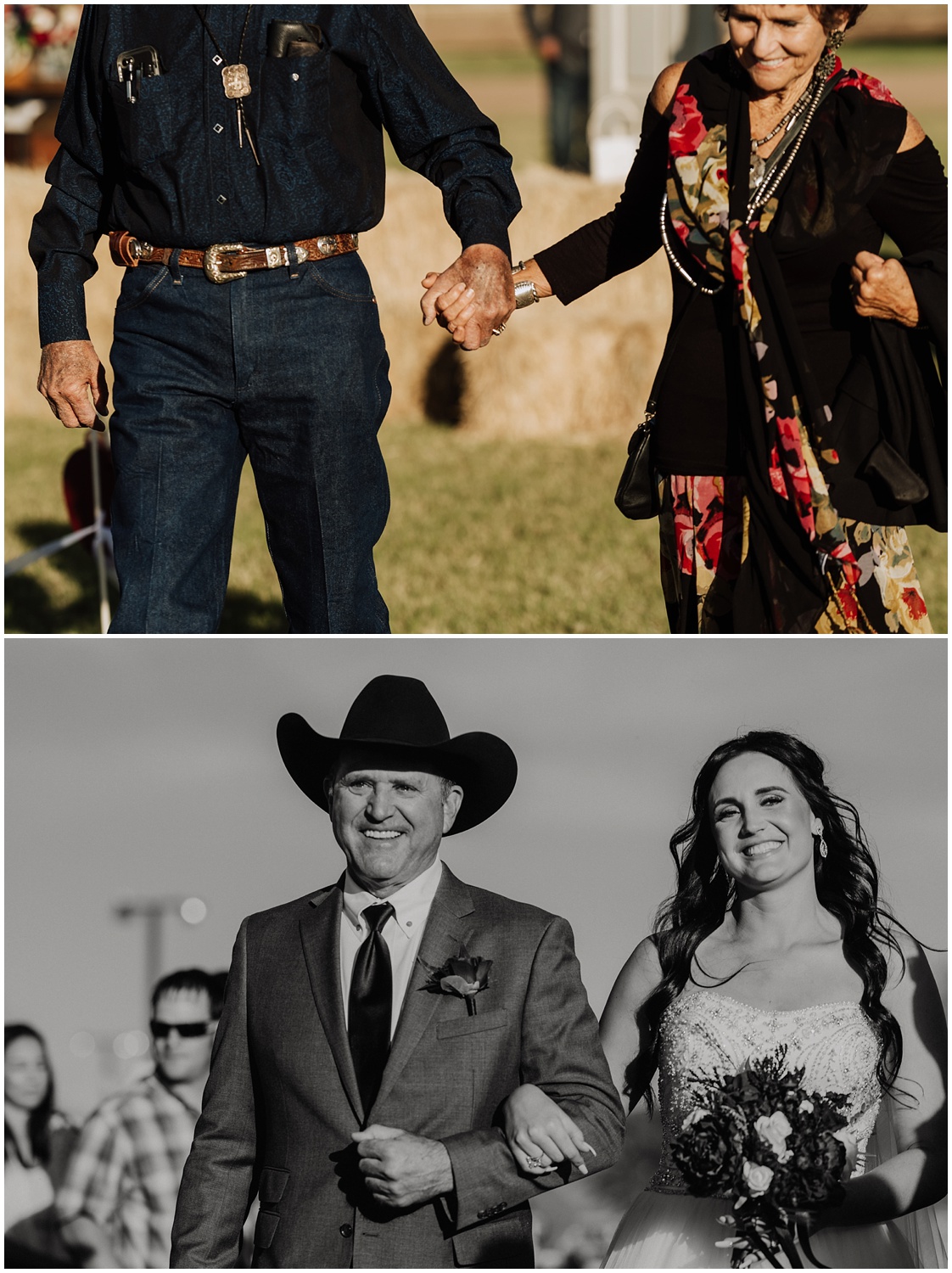 Bride walking down the aisle with her father for her ceremony.