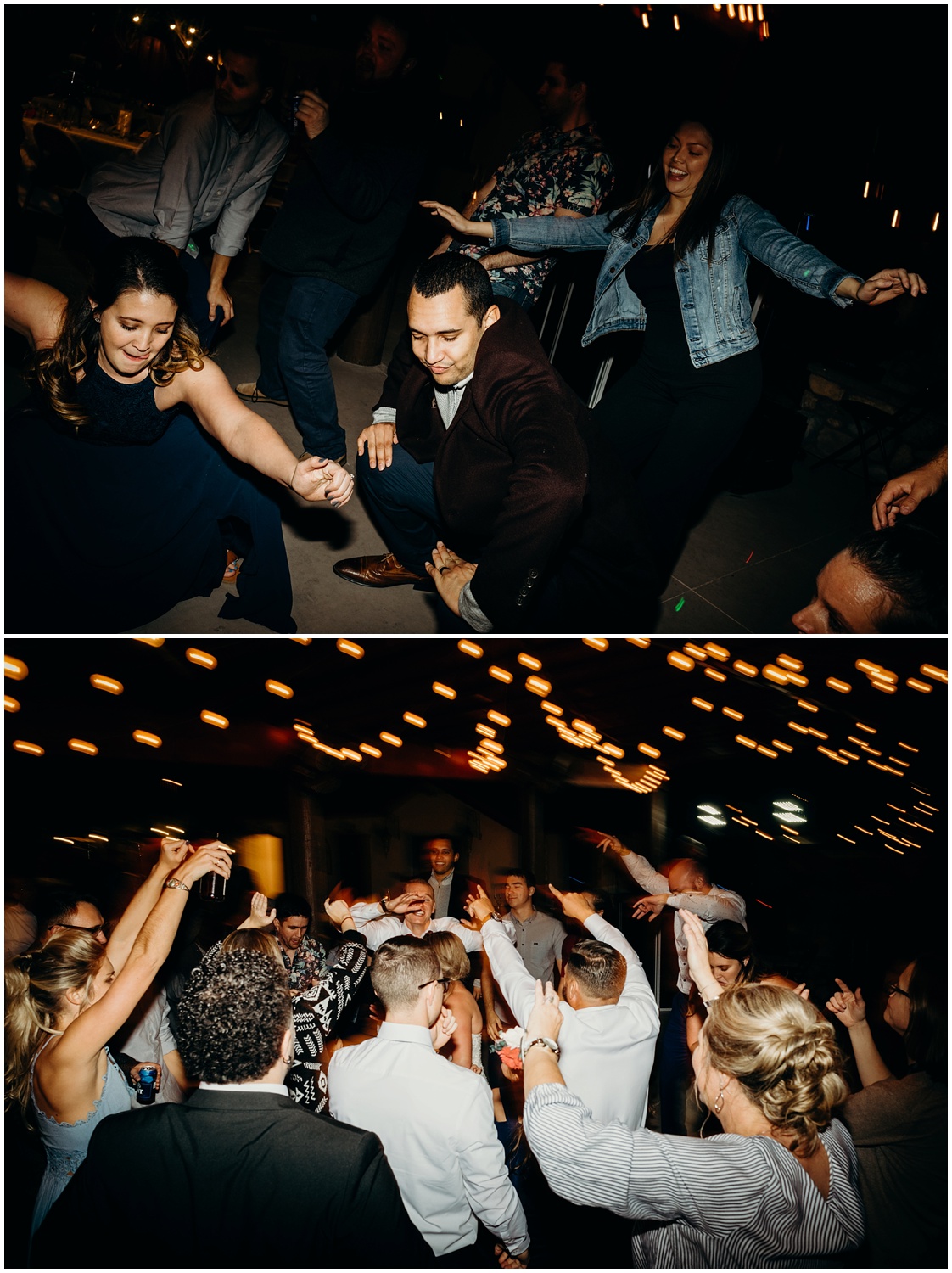 Fun and energetic reception and dance floor documented with photojournalism.
