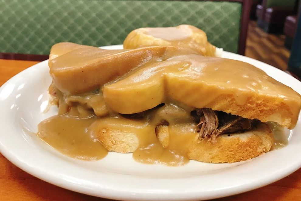 Hot Beef Sandwich at Charlie's Main Street Cafe, best in North Dakota