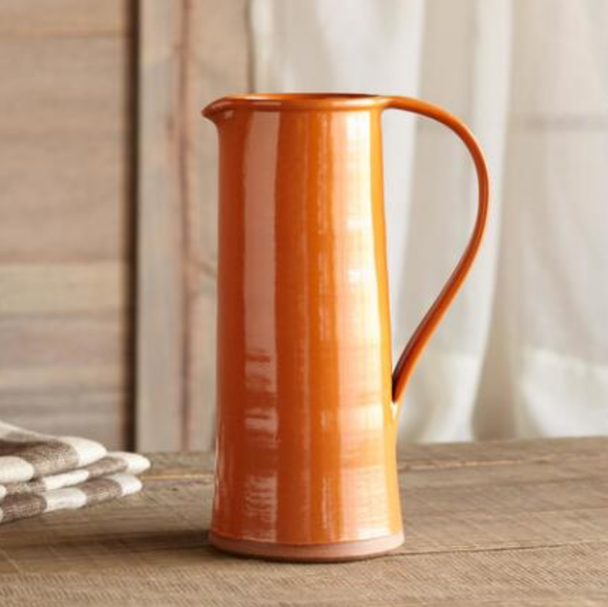 Sienna Stoneware Pitcher - Orange - Sundance.png