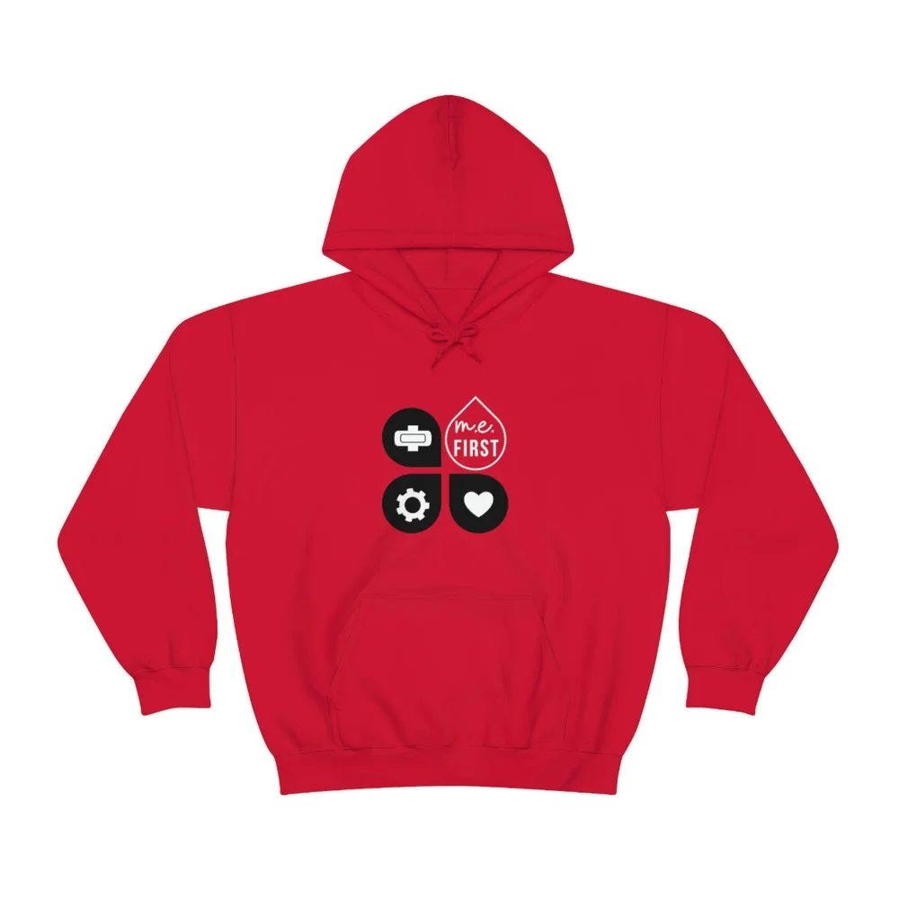 m.e. FIRST Hoodie in red or black — Space Cookies | FRC Team 1868