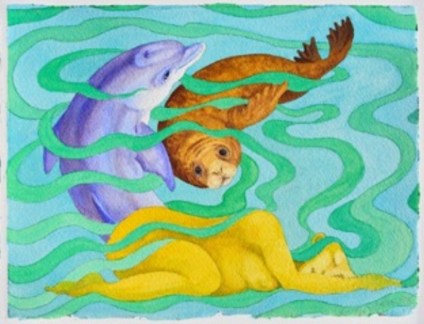 Her newest work reflects her own deep dive and conjuring…. .