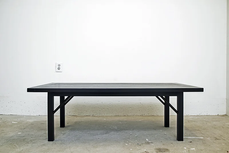 Torched maple coffee table