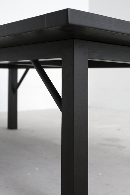 Torched maple coffee table