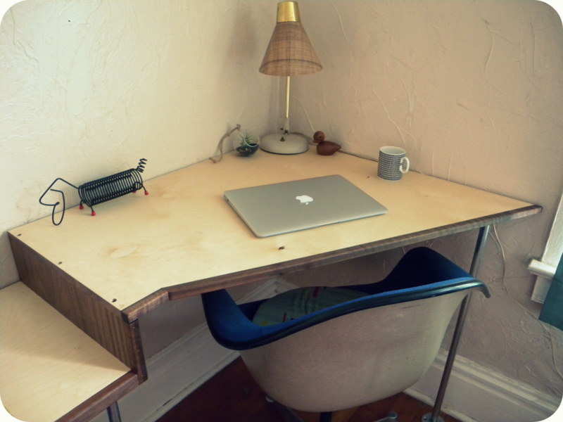 Work & study desk - Birch & Walnut