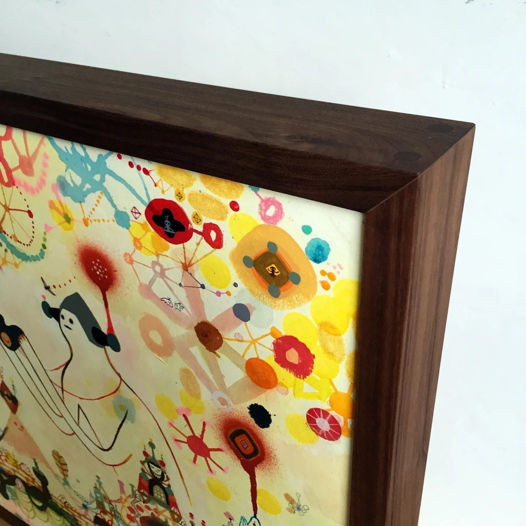 Walnut frame: Art piece by Souther Salazar