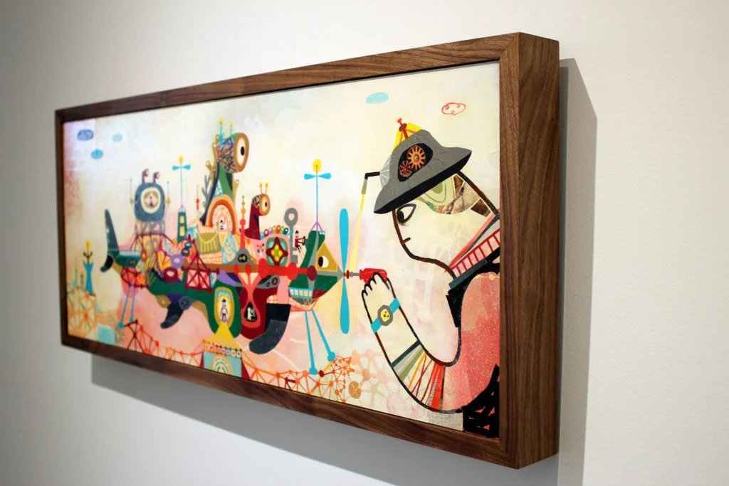 Walnut frame: Art piece by Souther Salazar