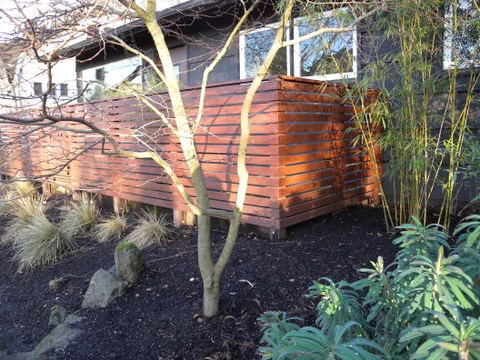 Clear Cedar Fence with Cafe stain