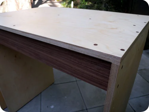Birch Nesting Tables with Walnut Dowels