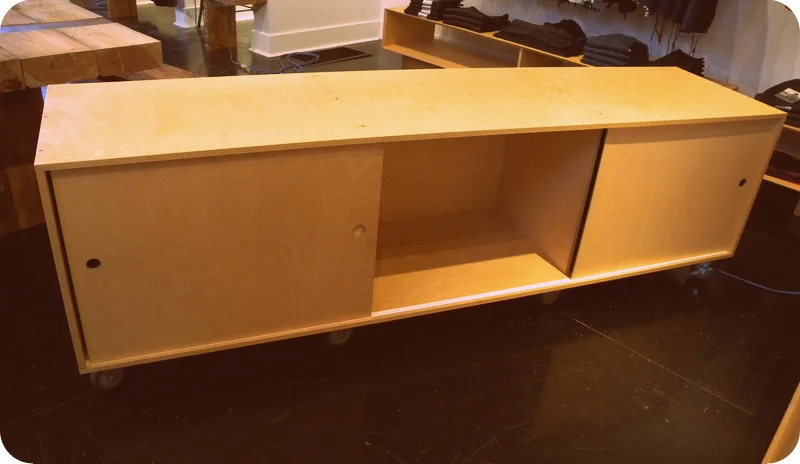 Credenza with 3 sliding doors