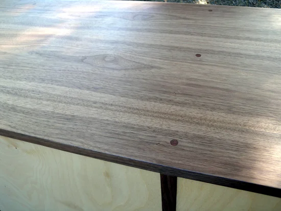 Walnut Credenza with Birch Doors