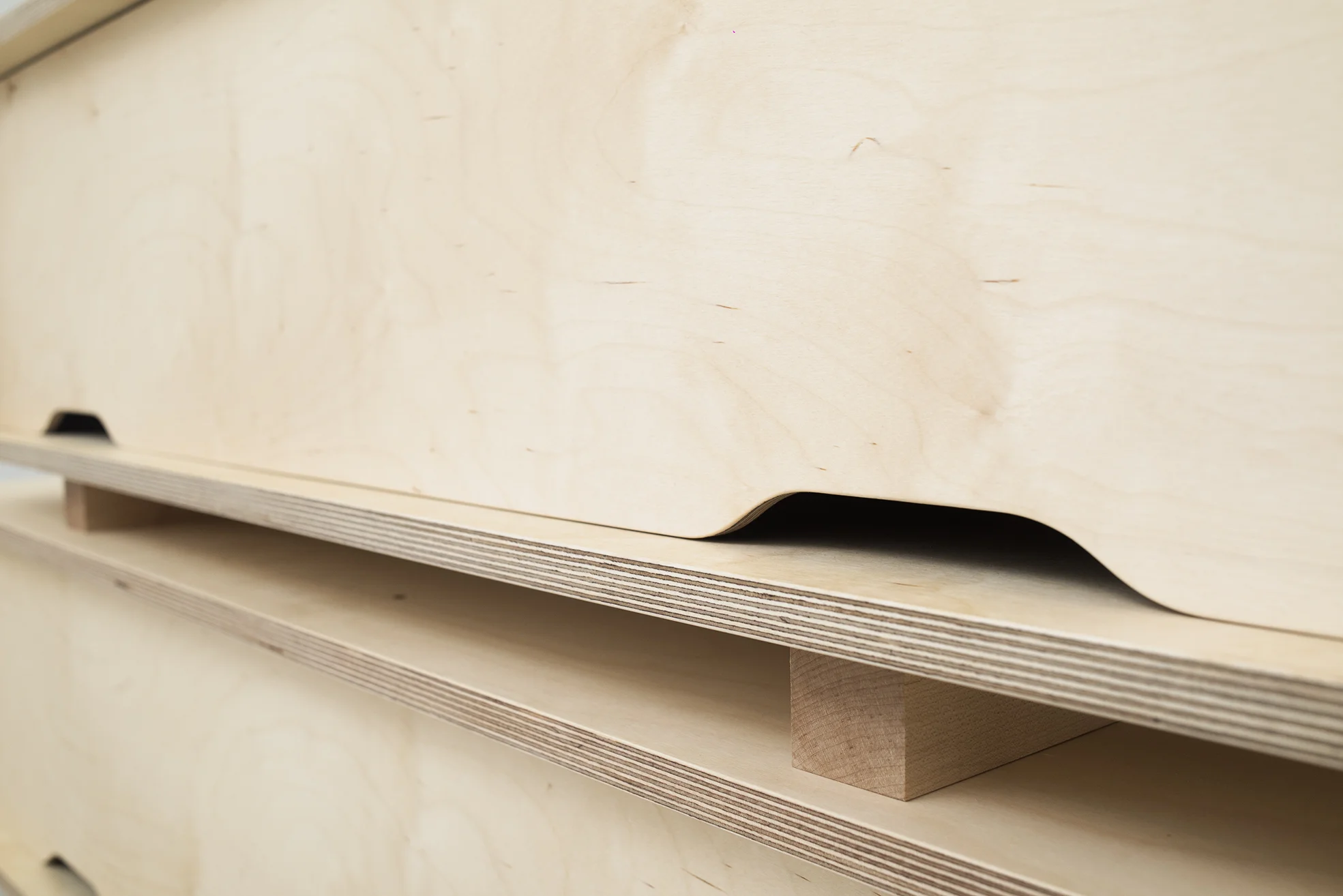 Birch plywood credenza