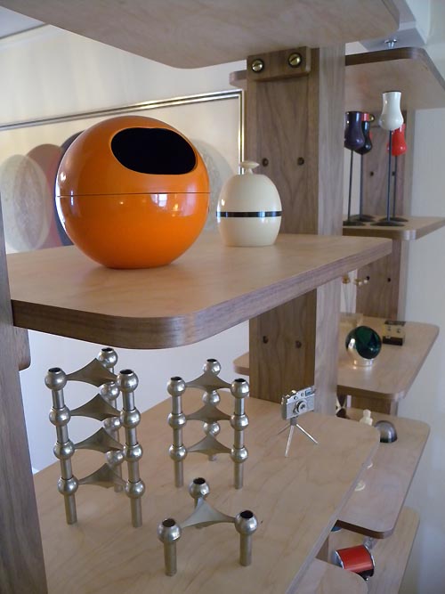 Walnut & Maple Room Divider/Adjustable Shelving Unit