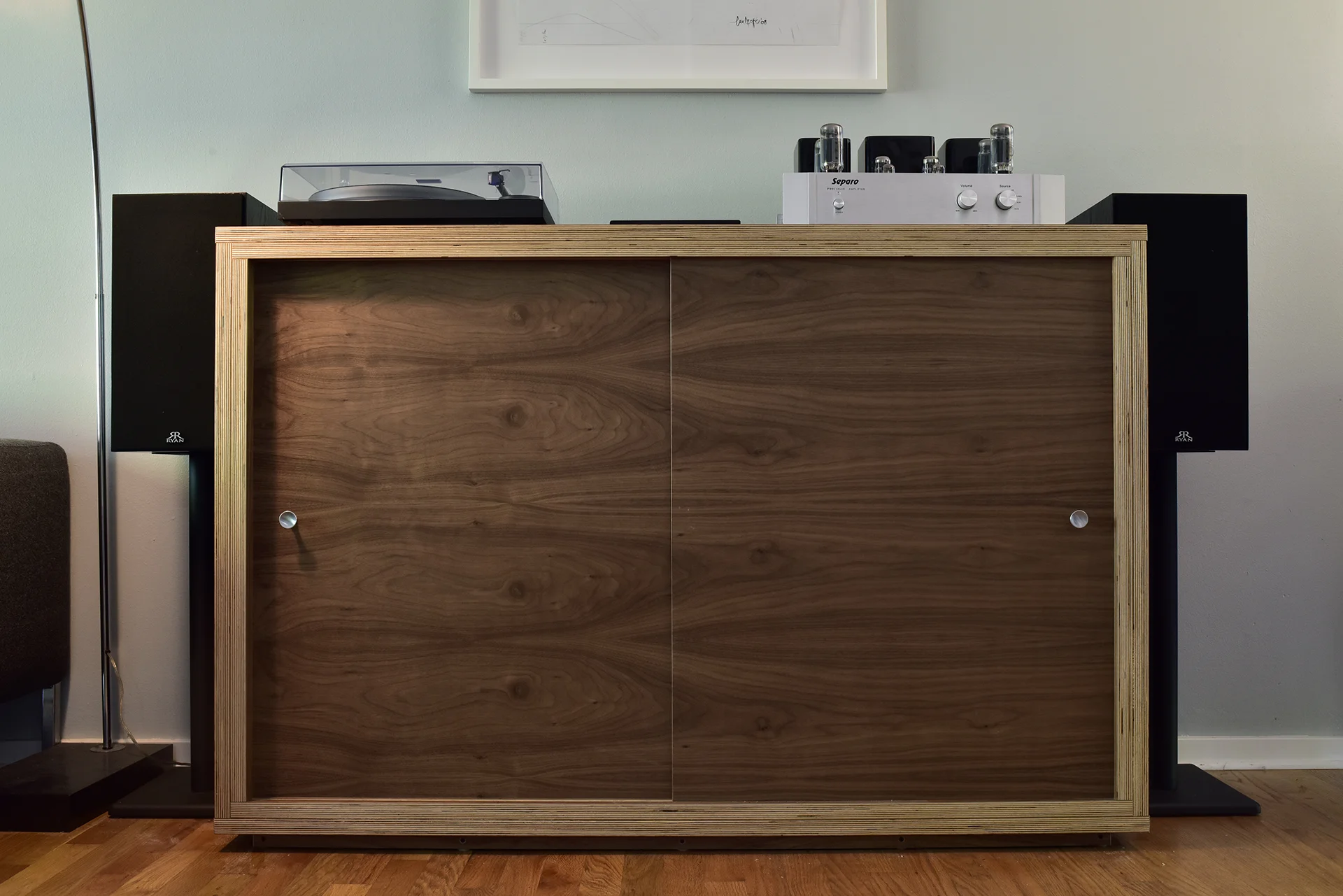 Walnut record cabinet / storage