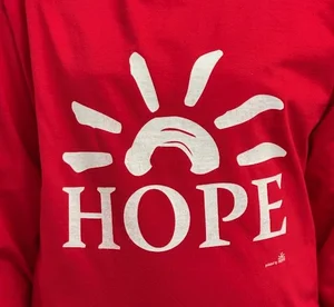 Hope Long Sleeve T-Shirt in Deep Red — Project Hope Foundation