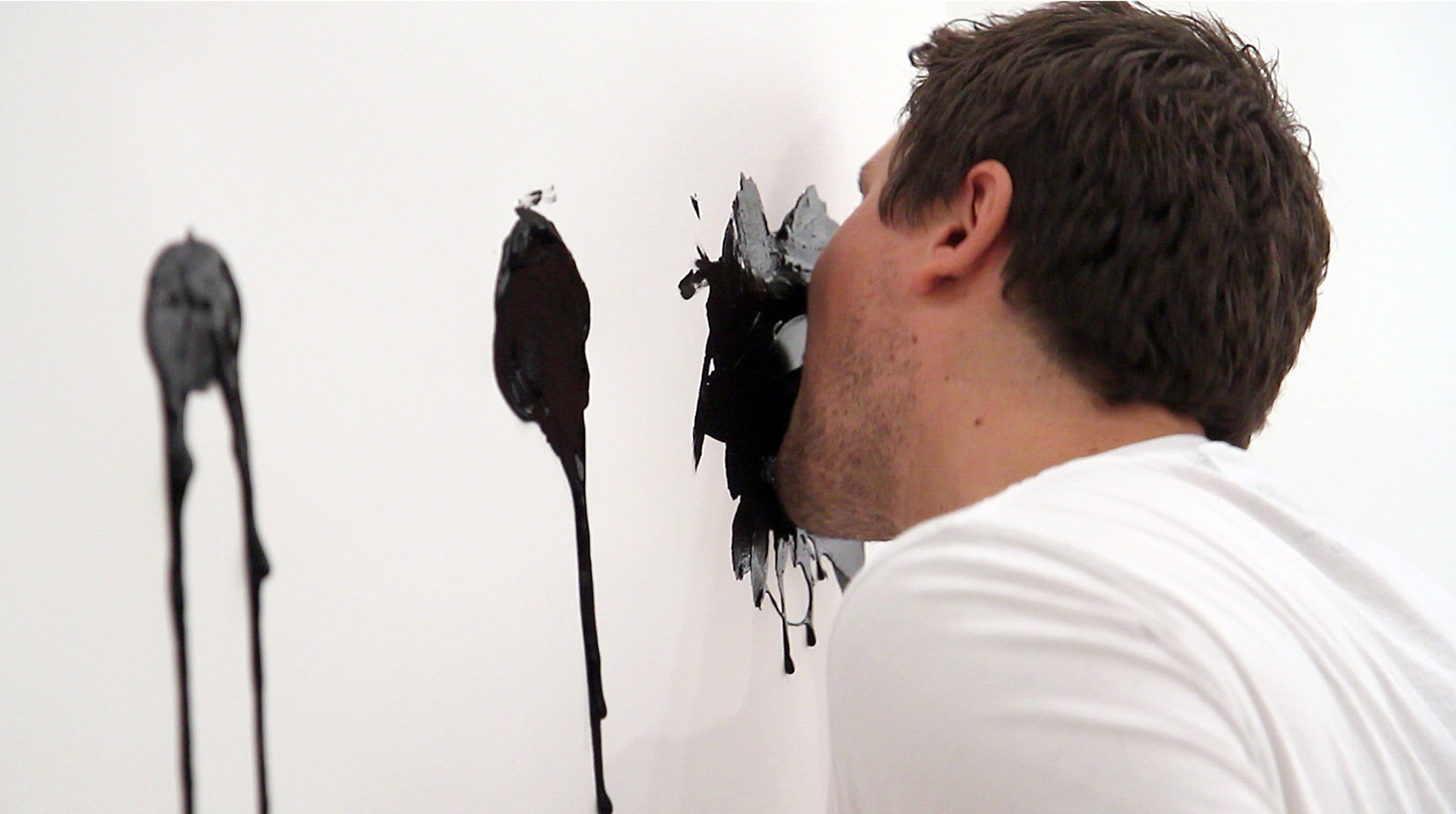   Attempting to Capture Taste (Spication, Rotation, Verrition)  Performance (Squid ink applied by tongue on paper) Duration 9:54 minutes Jaus Gallery, West Los Angeles, CA. November 10th, 2012  Video Courtesy of Sean Flaherty 