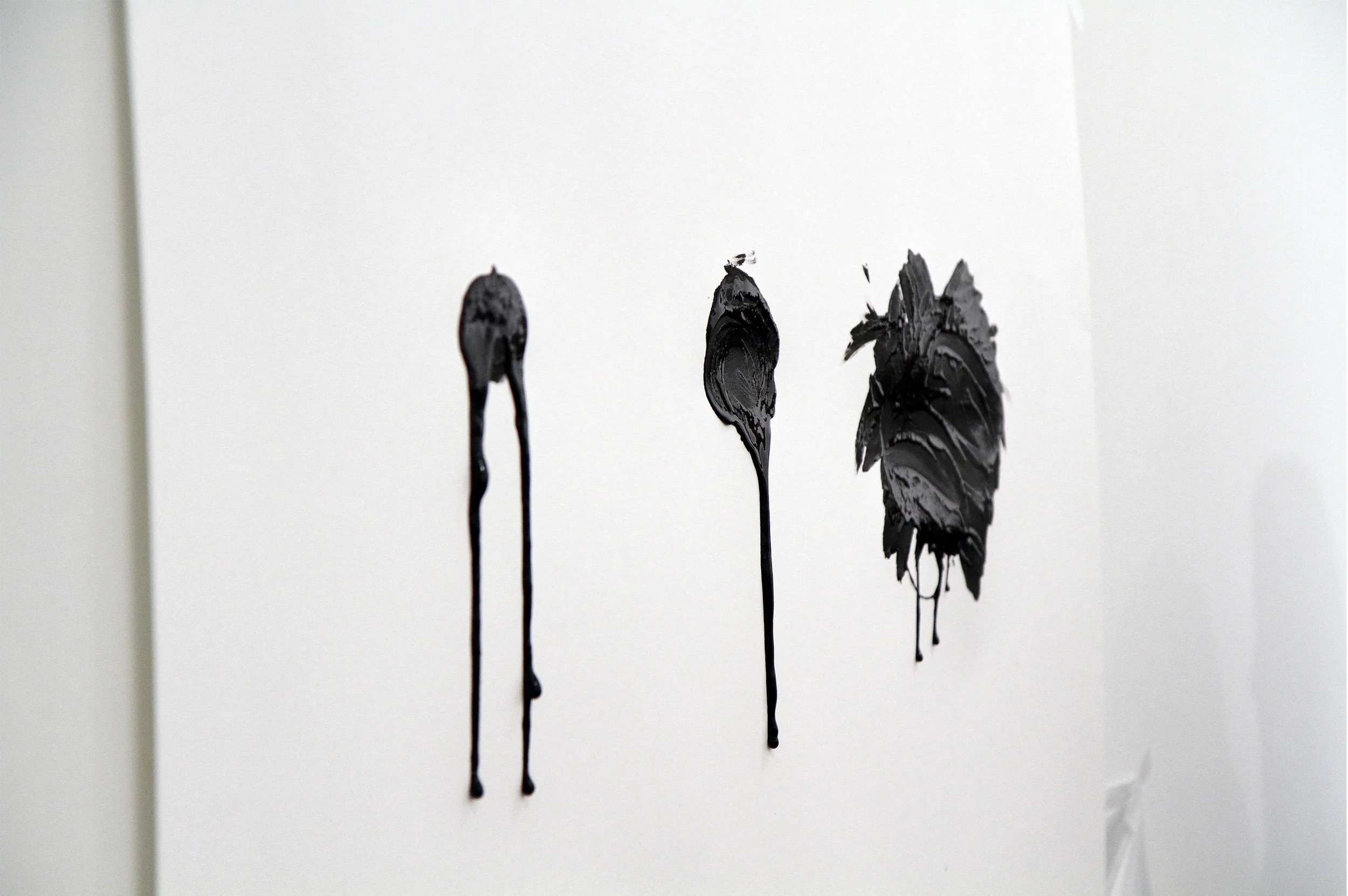 Attempting to Capture Taste (Spication, Rotation, Verrition) Squid ink applied by tongue on paper (performance painting detail) Performance duration 9:54 minutes Jaus Gallery, West Los Angeles, CA. November 10th, 2012 Photo Courtesy of Sean Flaherty