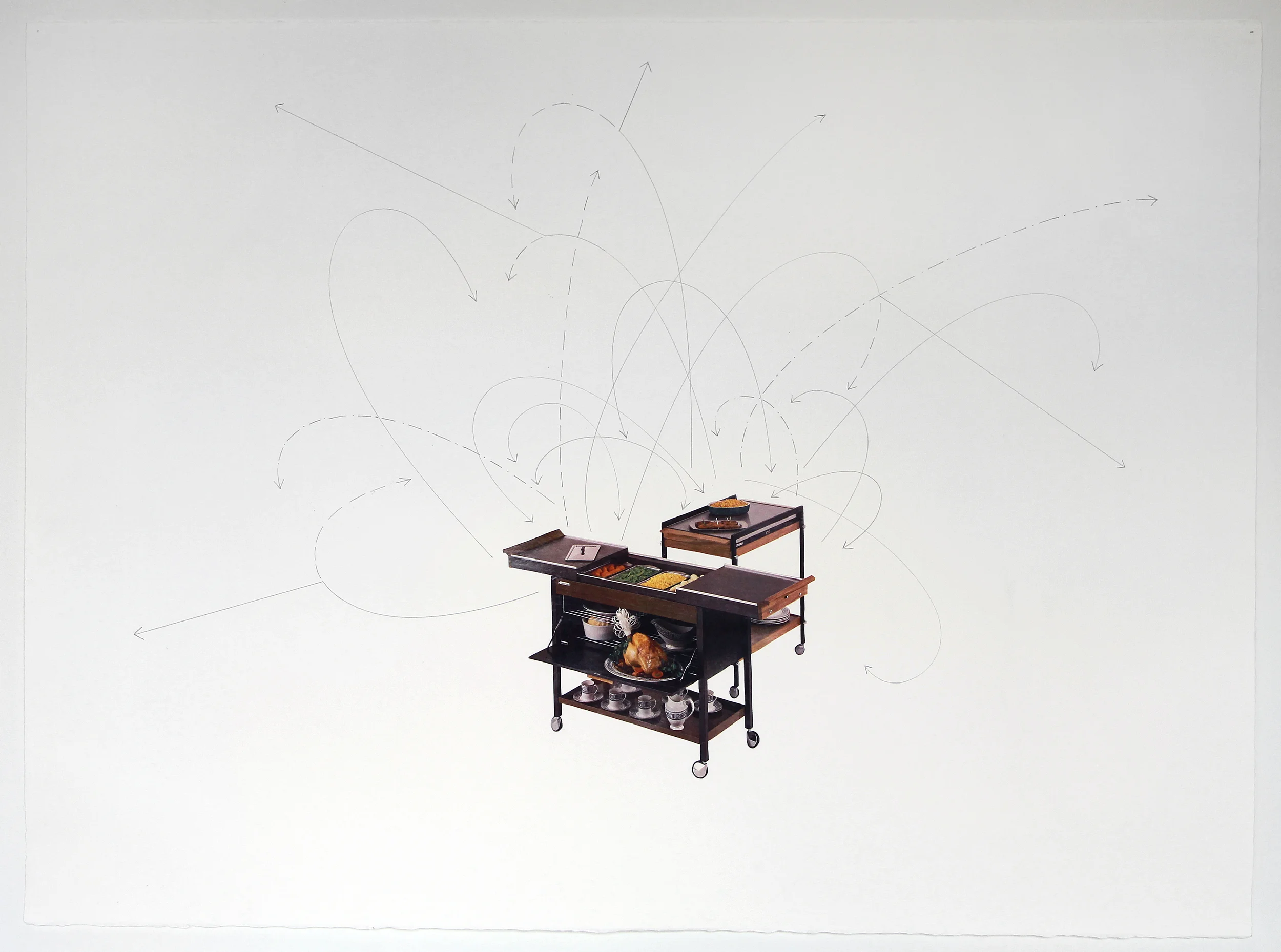 Conversation Proposal (Buffet) 2012 mixed media 20x30 inches